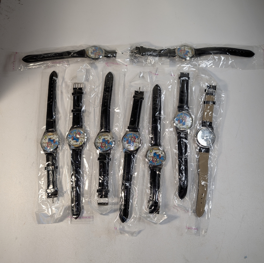 Super Mario Watches 9 Pack UnTested  "Leather"/Metal SMBros.